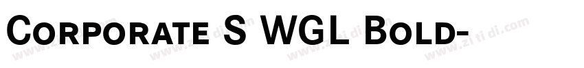 Corporate S WGL Bold字体转换